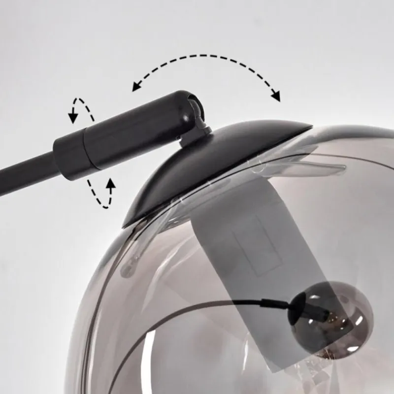 hofstein Gastor Lampadaire Noir, 3 lumières