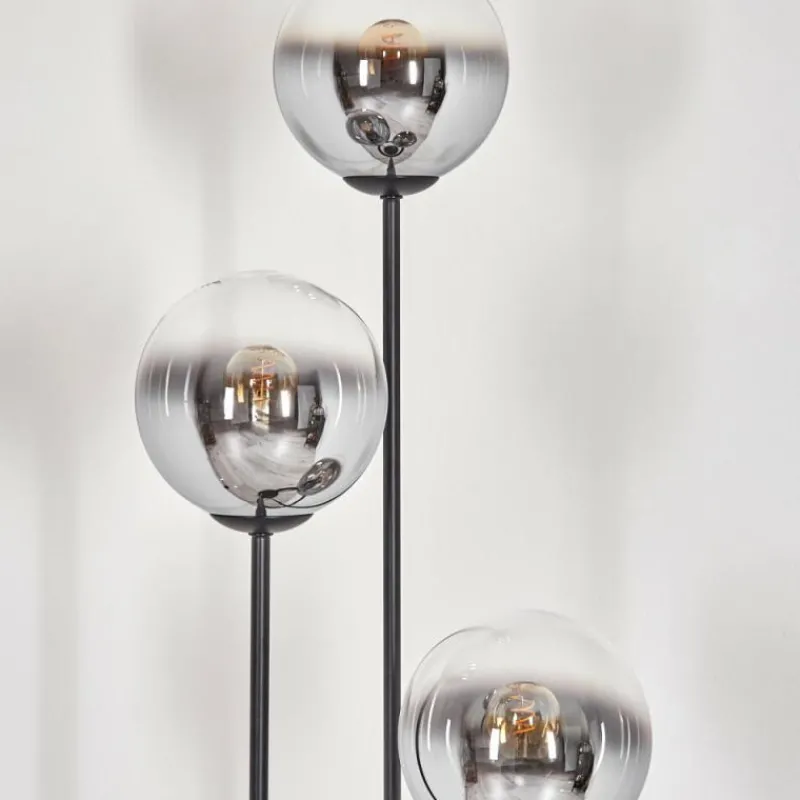 hofstein Gastor Lampadaire Noir, 3 lumières