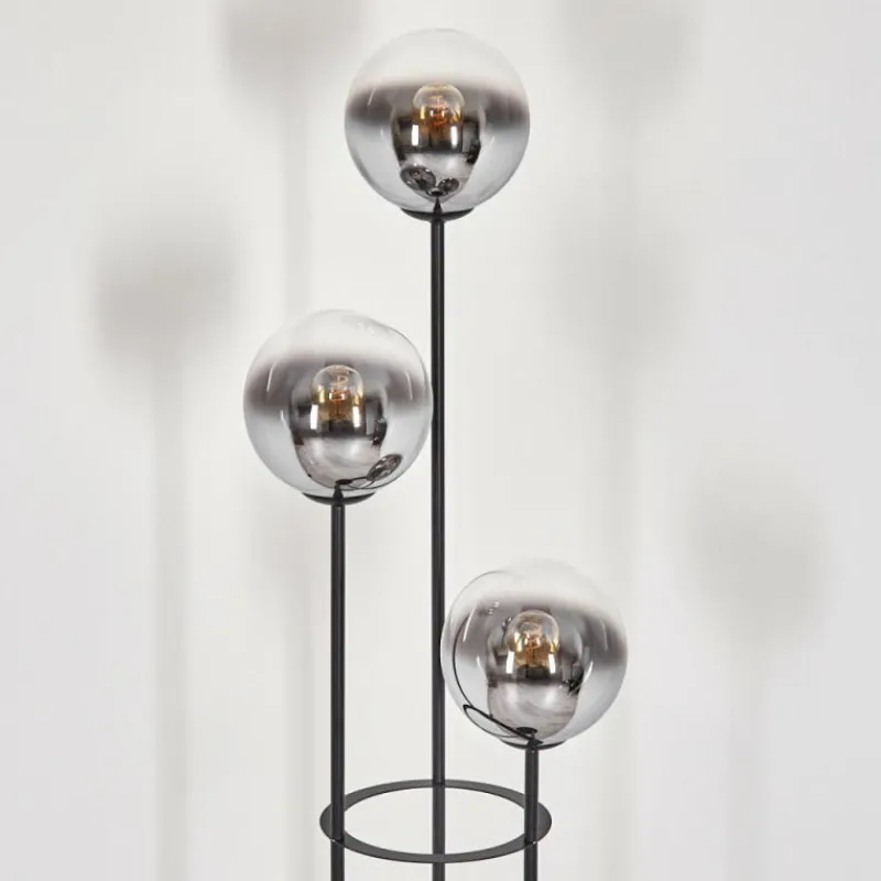 hofstein Gastor Lampadaire Noir, 3 lumières