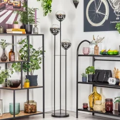 hofstein Gastor Lampadaire Noir, 3 lumières