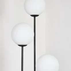 hofstein Gastor Lampadaire Noir, 3 lumières