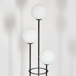 hofstein Gastor Lampadaire Noir, 3 lumières