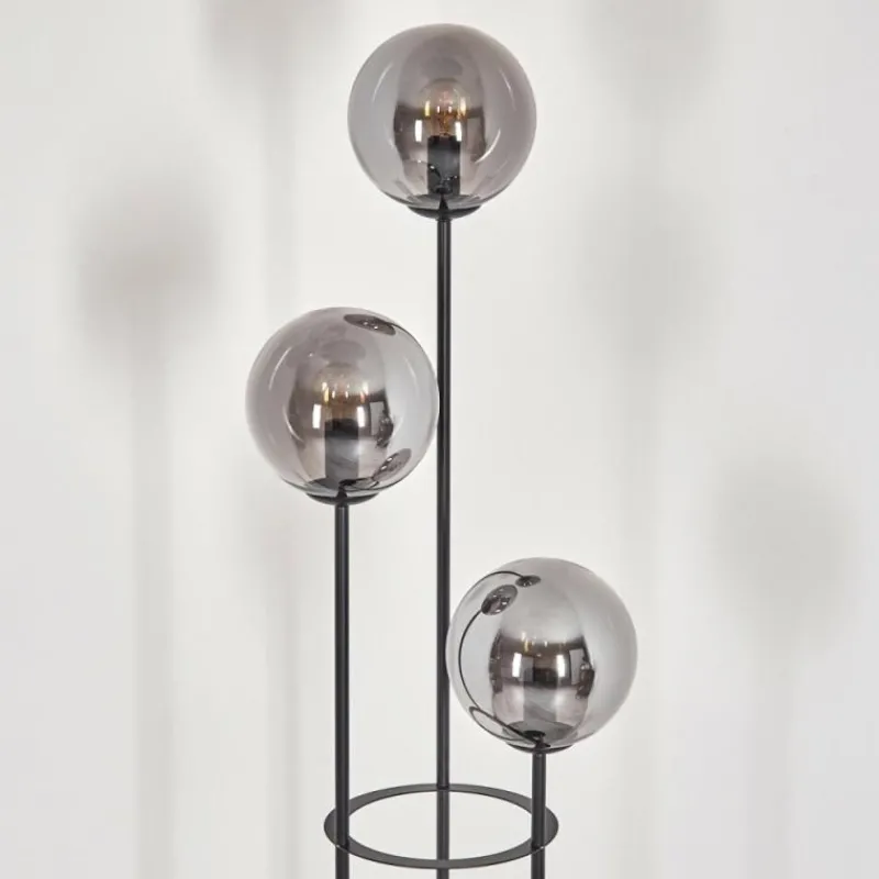 hofstein Gastor Lampadaire Noir, 3 lumières