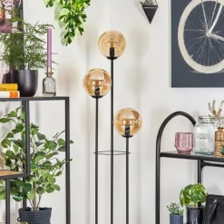 hofstein Gastor Lampadaire Noir, 3 lumières