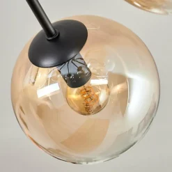 hofstein Gastor Plafonnier 87 cm Ambre, Clair, 8 lumières