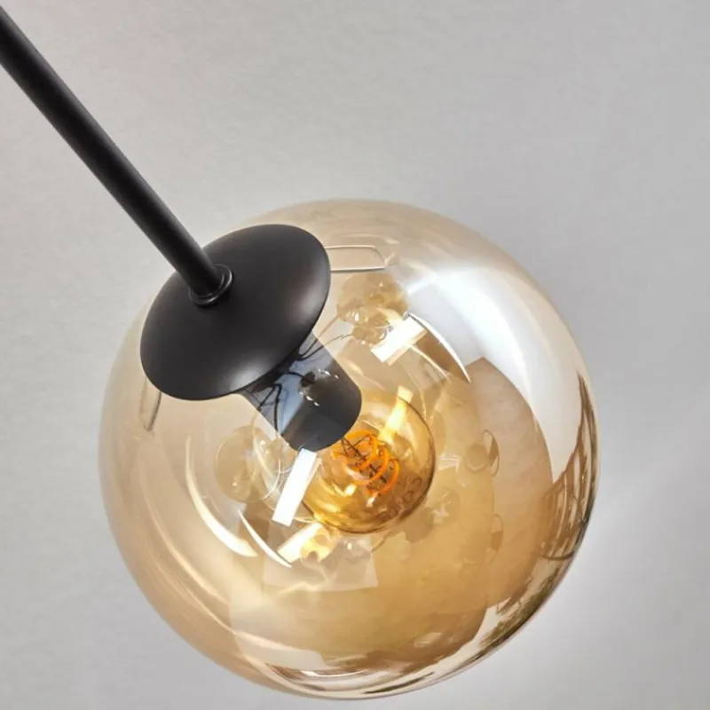 hofstein Gastor Plafonnier 74 cm Ambre, Clair, 6 lumières