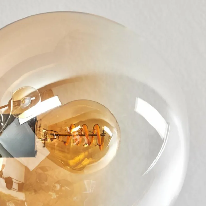 hofstein Gastor Plafonnier 91 cm Ambre, Clair, Fumé, 12 lumières