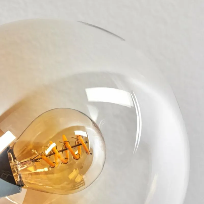 hofstein Gastor Plafonnier 83 cm Ambre, Clair, Fumé, 10 lumières