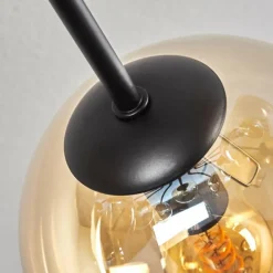 hofstein Gastor Plafonnier 83 cm Ambre, 10 lumières