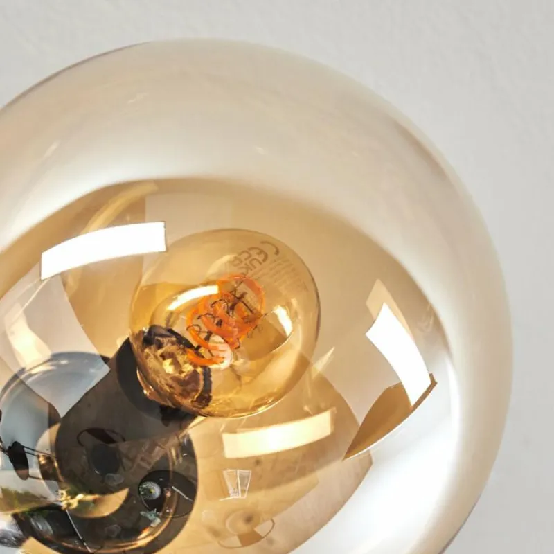 hofstein Gastor Plafonnier 83 cm Ambre, 10 lumières