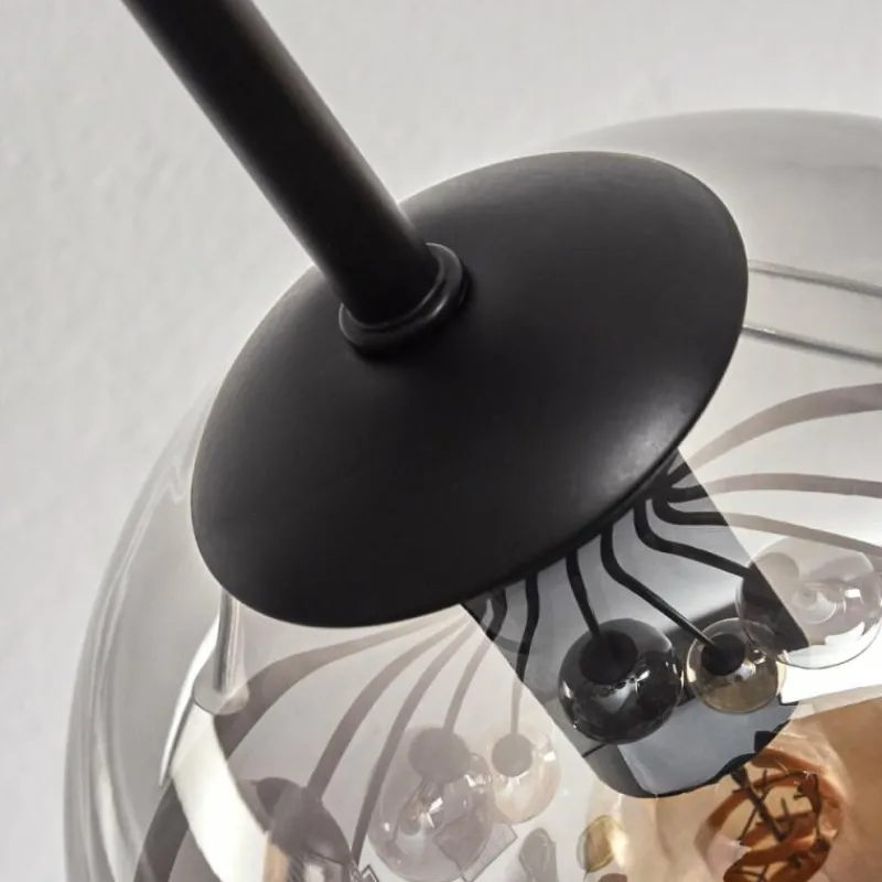 hofstein Gastor Plafonnier 91 cm Ambre, Clair, Fumé, 12 lumières