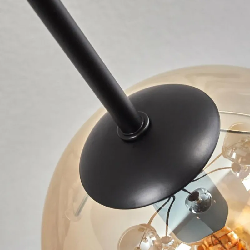 hofstein Gastor Plafonnier 74 cm Ambre, Clair, Fumé, 6 lumières