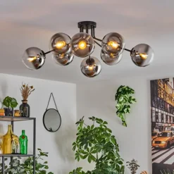 hofstein Gastor Plafonnier 87 cm Chrome, Clair, 8 lumières