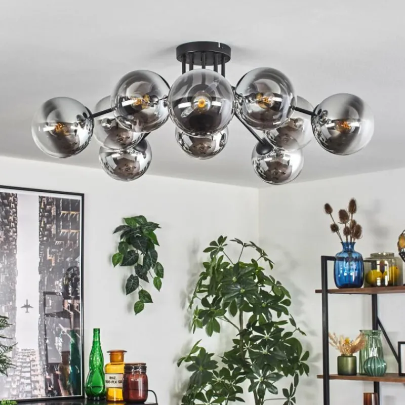 hofstein Gastor Plafonnier 83 cm Chrome, Clair, 10 lumières