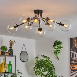 hofstein Gastor Plafonnier 87 cm Clair, 8 lumières