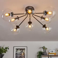 hofstein Gastor Plafonnier 87 cm Clair, 8 lumières