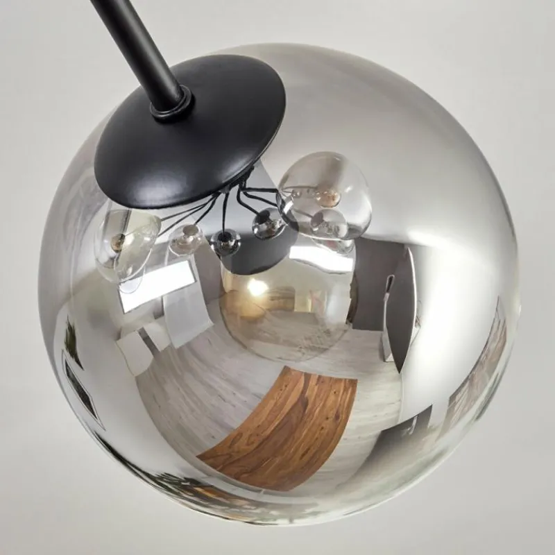 hofstein Gastor Plafonnier 87 cm Clair, Fumé, 8 lumières