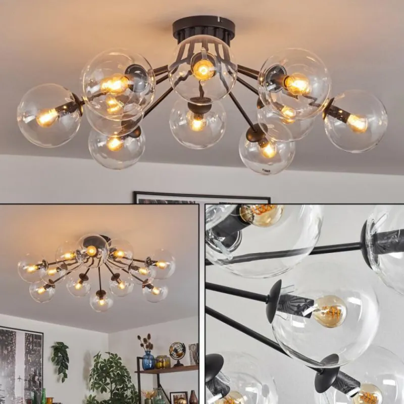 hofstein Gastor Plafonnier 91 cm Clair, 12 lumières