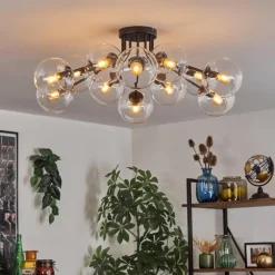 hofstein Gastor Plafonnier 91 cm Clair, 12 lumières