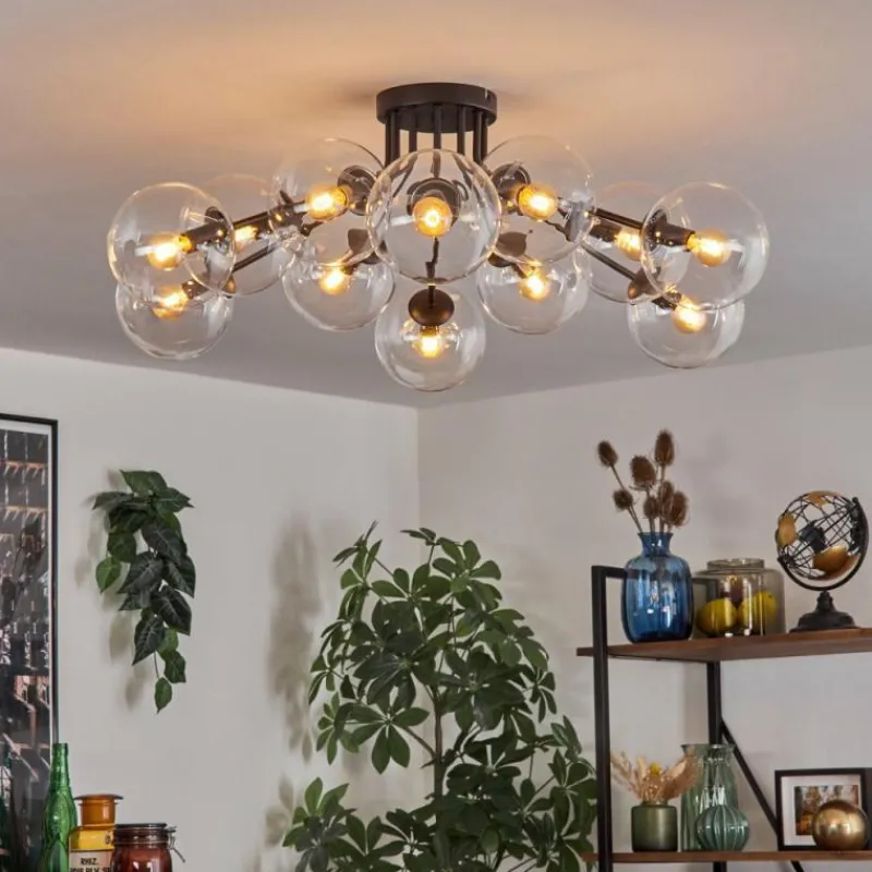 hofstein Gastor Plafonnier 91 cm Clair, 12 lumières