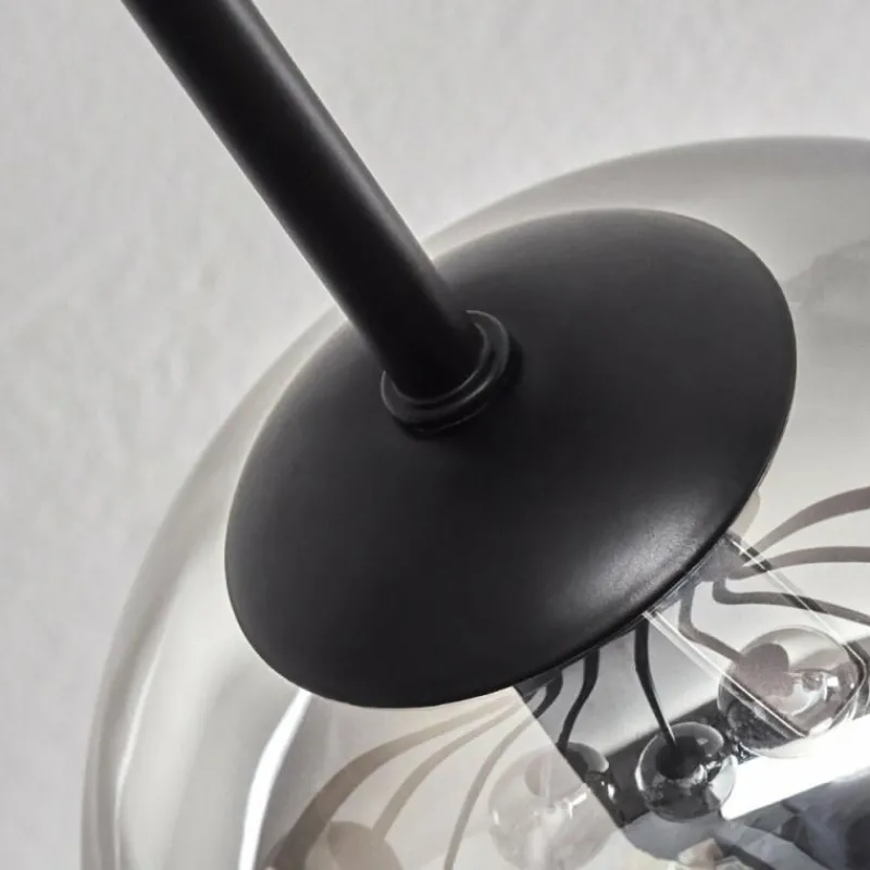 hofstein Gastor Plafonnier 83 cm Clair, Fumé, 10 lumières