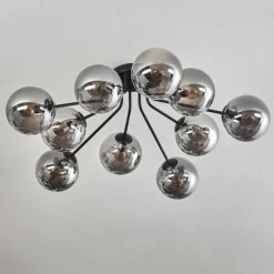 hofstein Gastor Plafonnier 83 cm Fumé, 10 lumières