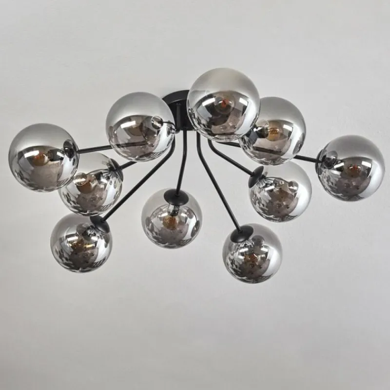 hofstein Gastor Plafonnier 83 cm Fumé, 10 lumières