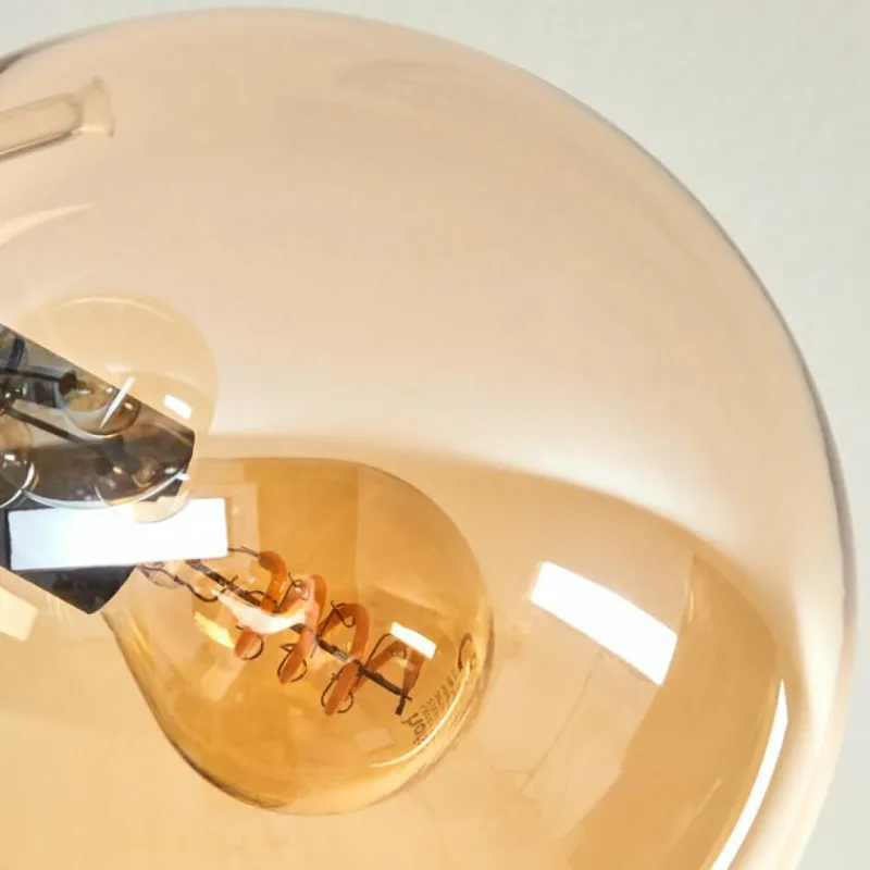 hofstein Gastor Plafonnier 87 cm Noir, 8 lumières