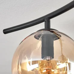 hofstein Gastor Plafonnier, Boule lumineuse Ambre, 6 lumières