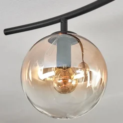 hofstein Gastor Plafonnier, Boule lumineuse Ambre, Clair, 6 lumières