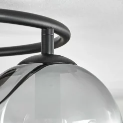 hofstein Gastor Plafonnier, Boule lumineuse Clair, Fumé, 3 lumières