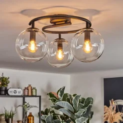 hofstein Gastor Plafonnier, Boule lumineuse Clair, 3 lumières