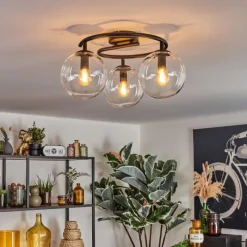 hofstein Gastor Plafonnier, Boule lumineuse Clair, 3 lumières