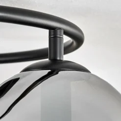 hofstein Gastor Plafonnier, Boule lumineuse Chrome, Fumé, 3 lumières