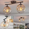 hofstein Gastor Plafonnier, Boule lumineuse Ambre, Clair, 2 lumières