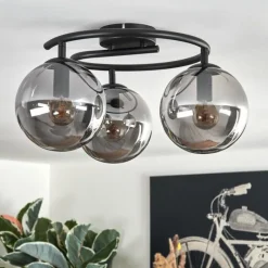 hofstein Gastor Plafonnier, Boule lumineuse 37 cm Fumé, 3 lumières