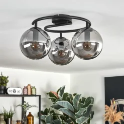 hofstein Gastor Plafonnier, Boule lumineuse 37 cm Fumé, 3 lumières