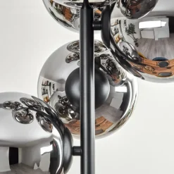 hofstein Gastor Plafonnier, Boule lumineuse Chrome, Fumé, 8 lumières