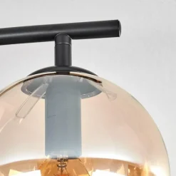 hofstein Gastor Plafonnier, Boule lumineuse Ambre, 4 lumières