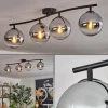 hofstein Gastor Plafonnier, Boule lumineuse Chrome, Clair, Fumé, 4 lumières