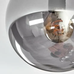 Suspension Verre Fumé-hofstein Gastor Plafonnier, Boule lumineuse Fumé, 9 lumières