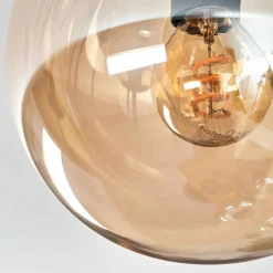 hofstein Gastor Plafonnier, Boule lumineuse Ambre, 9 lumières