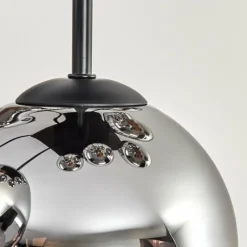 hofstein Gastor Plafonnier, Boule lumineuse Chrome, Fumé, 9 lumières