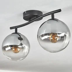 hofstein Gastor Plafonnier, Boule lumineuse Clair, Fumé, 2 lumières
