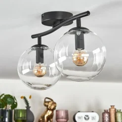hofstein Gastor Plafonnier, Boule lumineuse Clair, 2 lumières