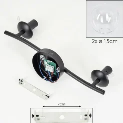 hofstein Gastor Plafonnier, Boule lumineuse Clair, 2 lumières