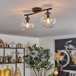 hofstein Gastor Plafonnier, Boule lumineuse Clair, 2 lumières