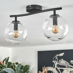 hofstein Gastor Plafonnier, Boule lumineuse Clair, 2 lumières