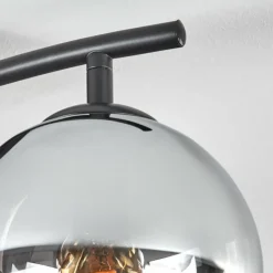 hofstein Gastor Plafonnier, Boule lumineuse Chrome, Clair, Fumé, 2 lumières