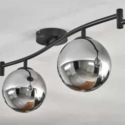 hofstein Gastor Plafonnier, Boule lumineuse Chrome, Fumé, 6 lumières